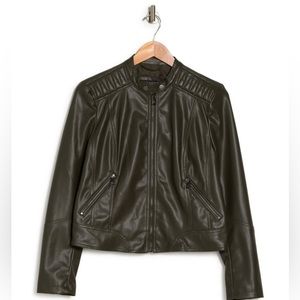 Bernardo faux leather jacket. Size M. Color Olive